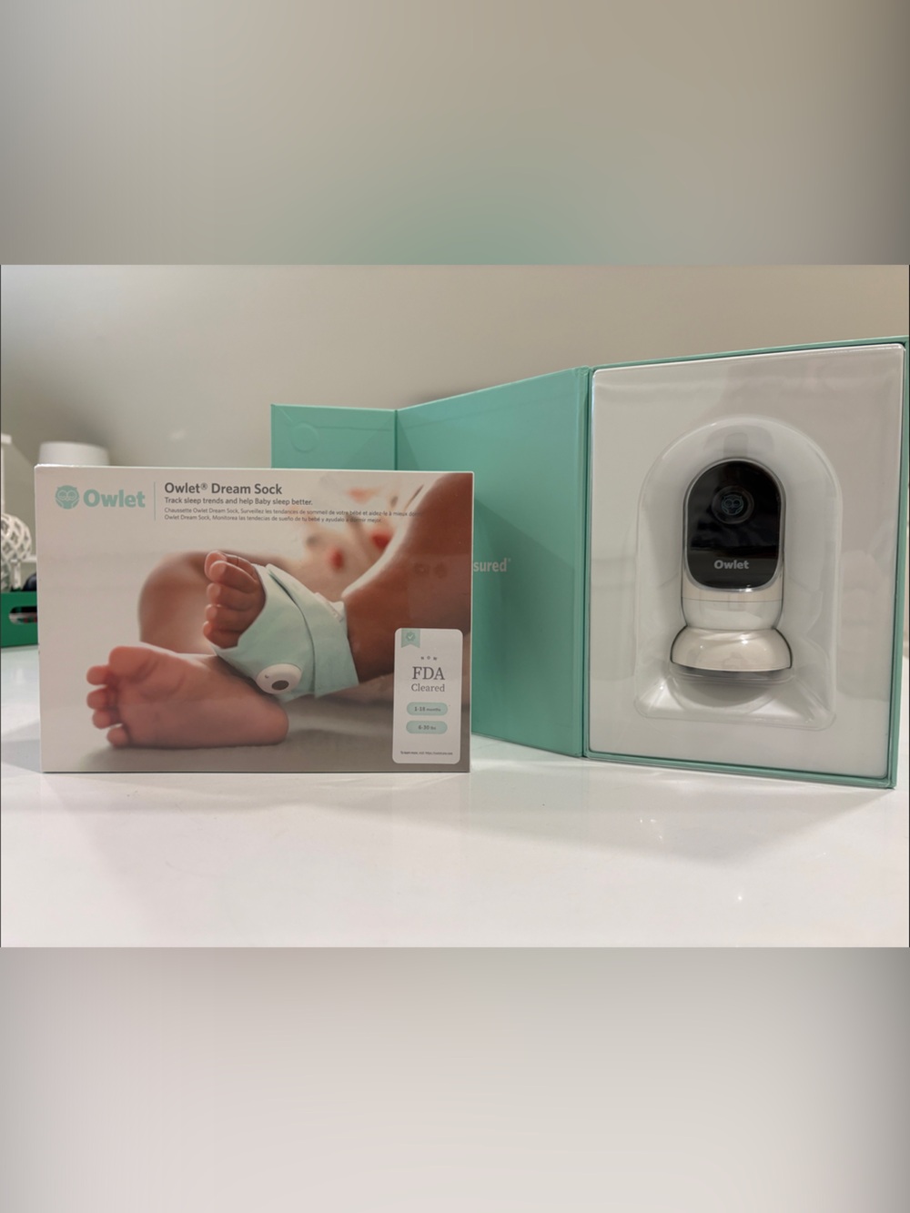 Owlet Dream Sock Baby Monitor & Sensor in Mint